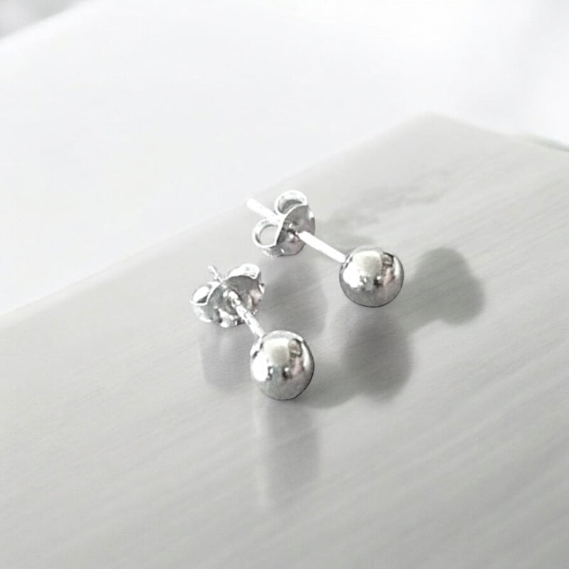 Aros bolita 5 mm plata 925