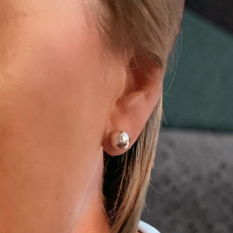 Aros bolita 8 mm plata 925