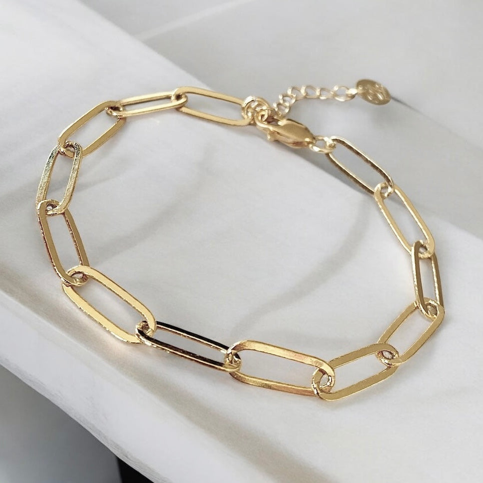 Pulsera eslabones clip oro