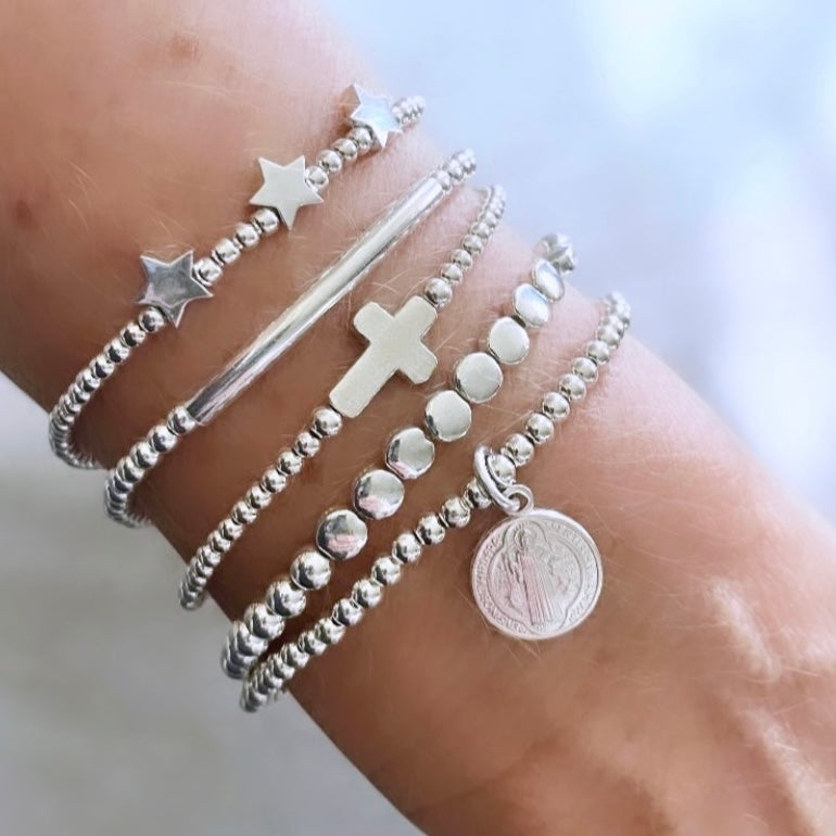 Pulsera cruz silver