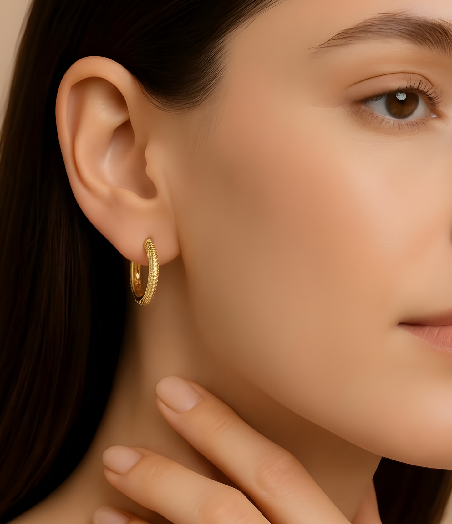 Aros argolla textura oro