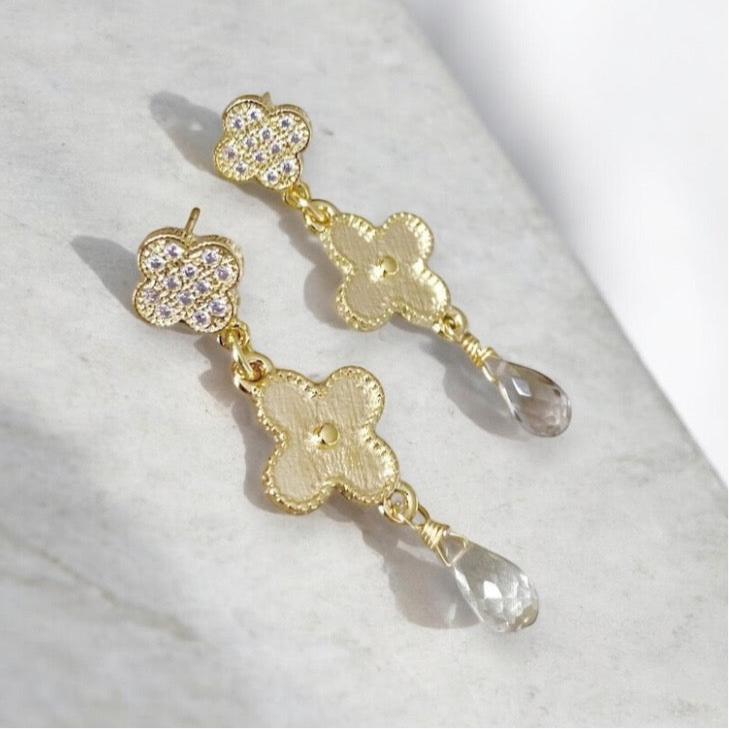 Aros tréboles oro