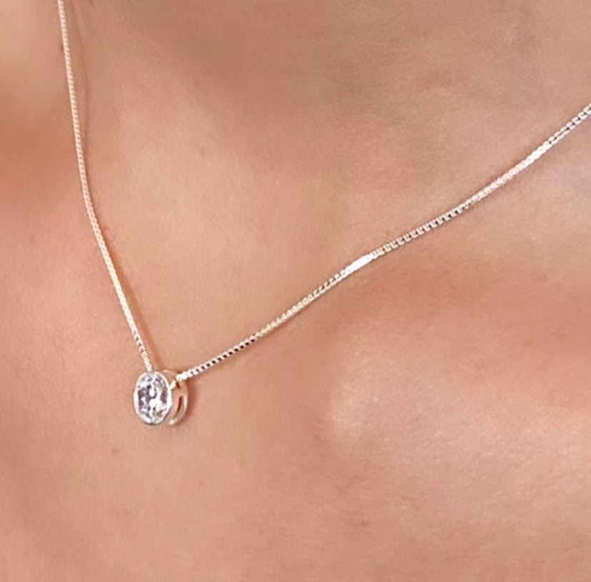 Collar punto de luz plata 925