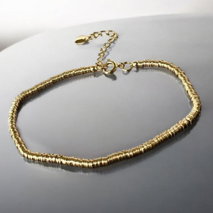 Pulsera mostacillas tiare oro