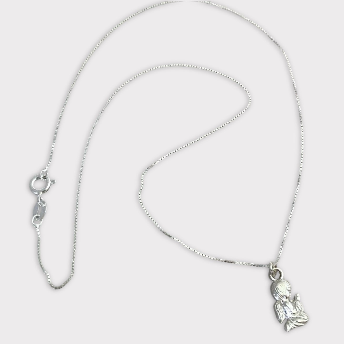 Collar angelito de Fátima plata 925