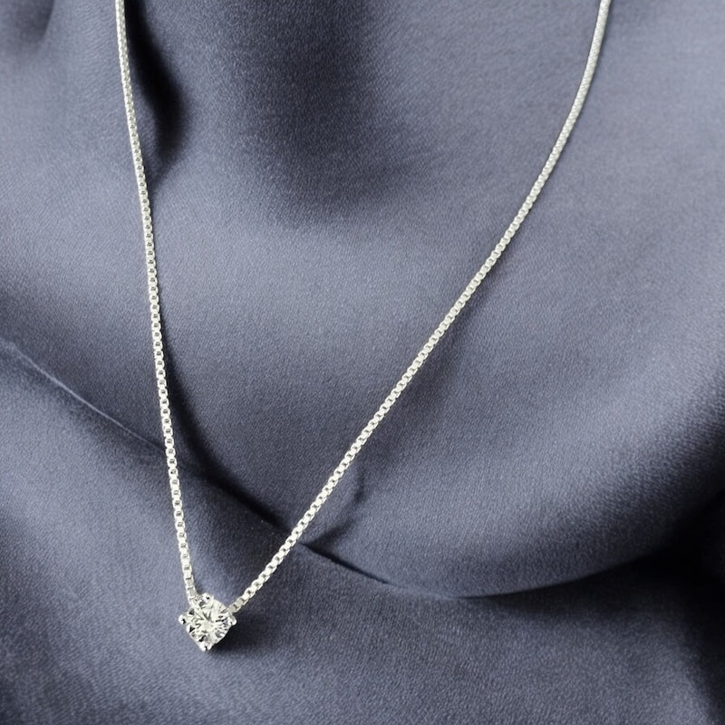 Collar mini punto de luz plata 925