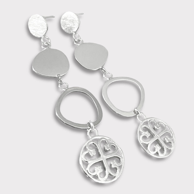 Aros largos plata