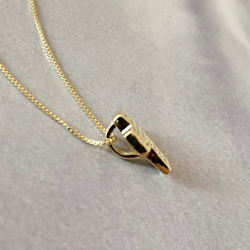 Collar cruz circones oro