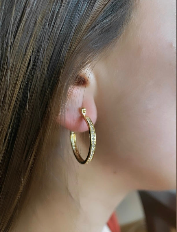 Aros argolla circones oro