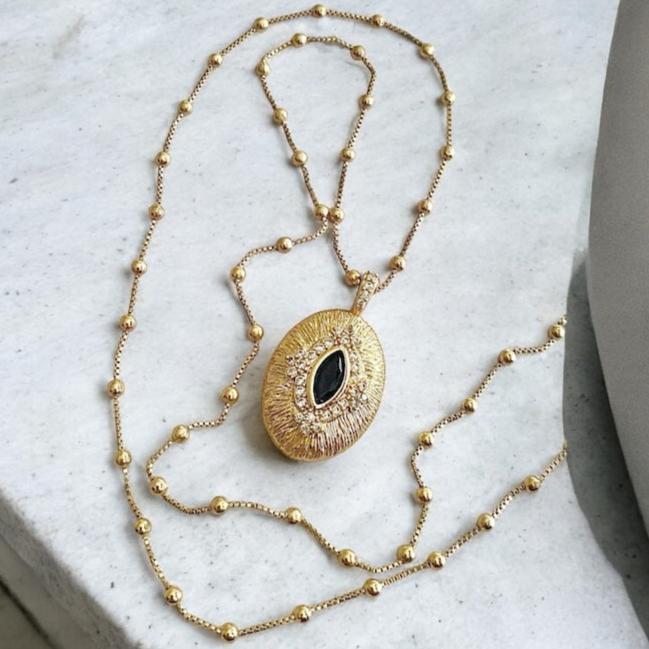 Collar turín azul oro