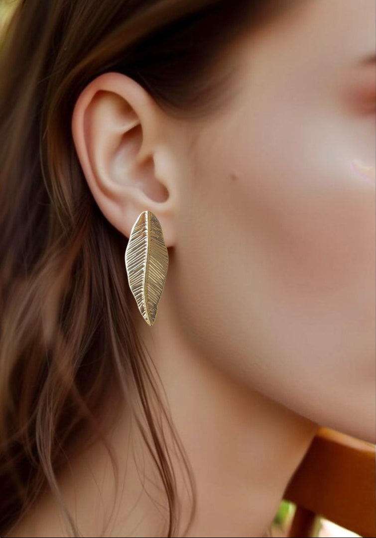 Aros hojas oro