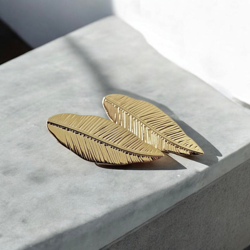 Aros hojas oro
