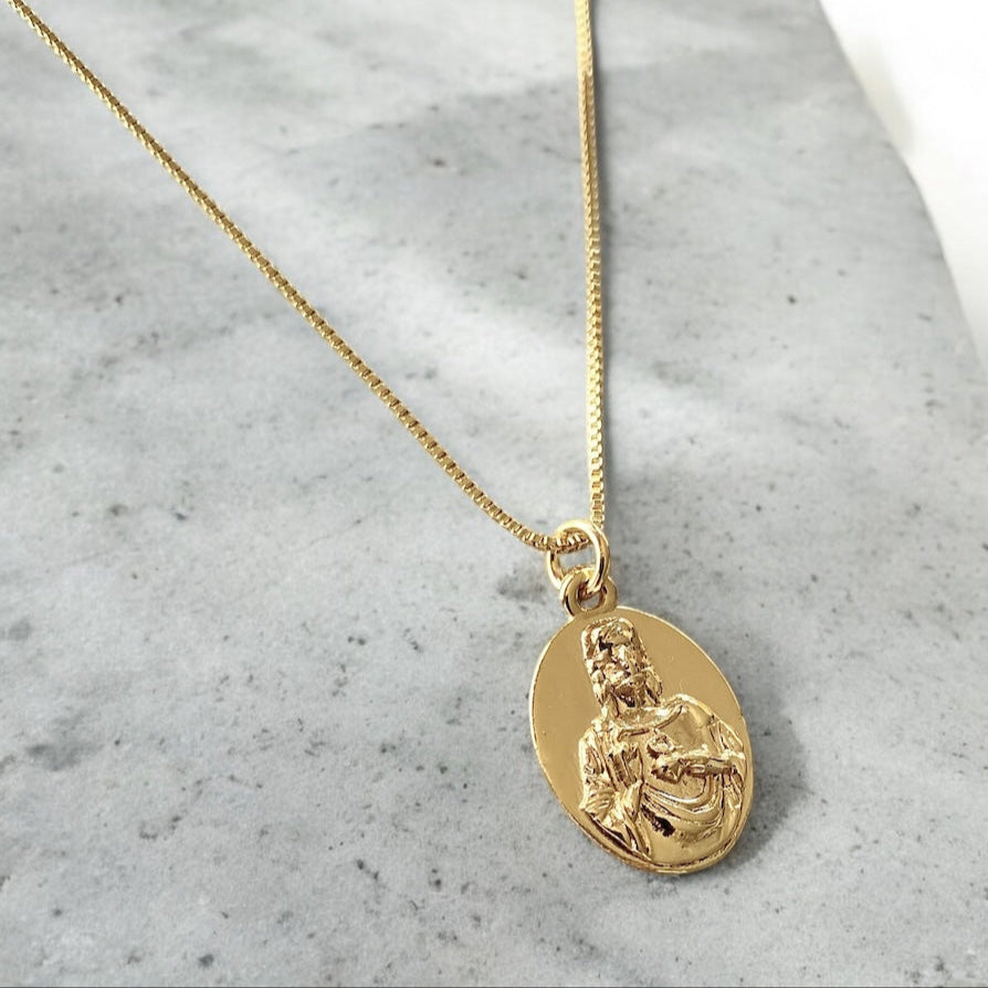 Collar escapulario oro