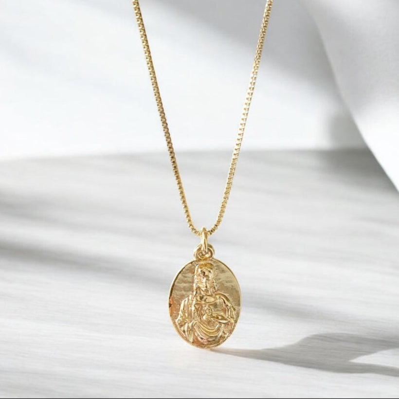 Collar escapulario oro