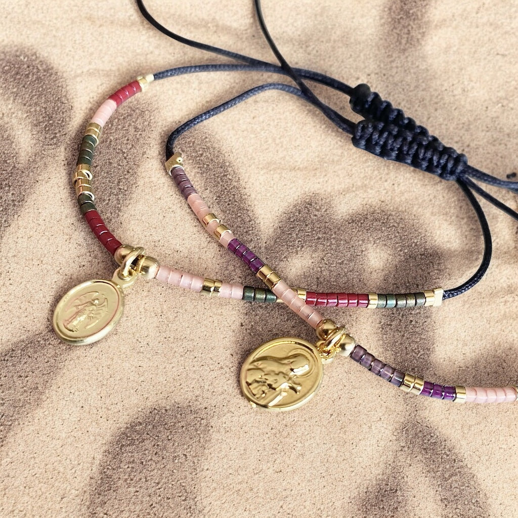 Pulsera hilo mijuki arcángel oro