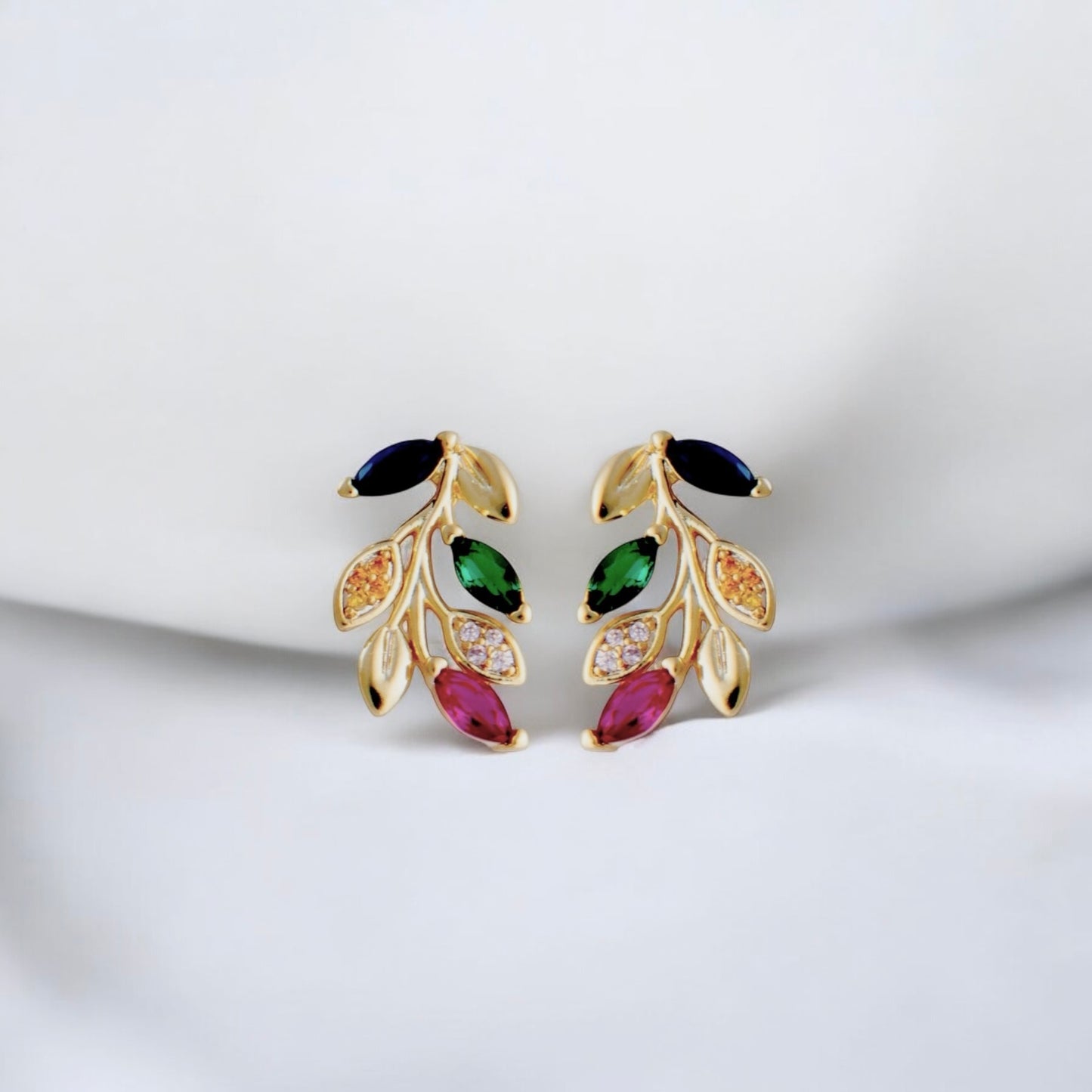 Aros hoja colores oro