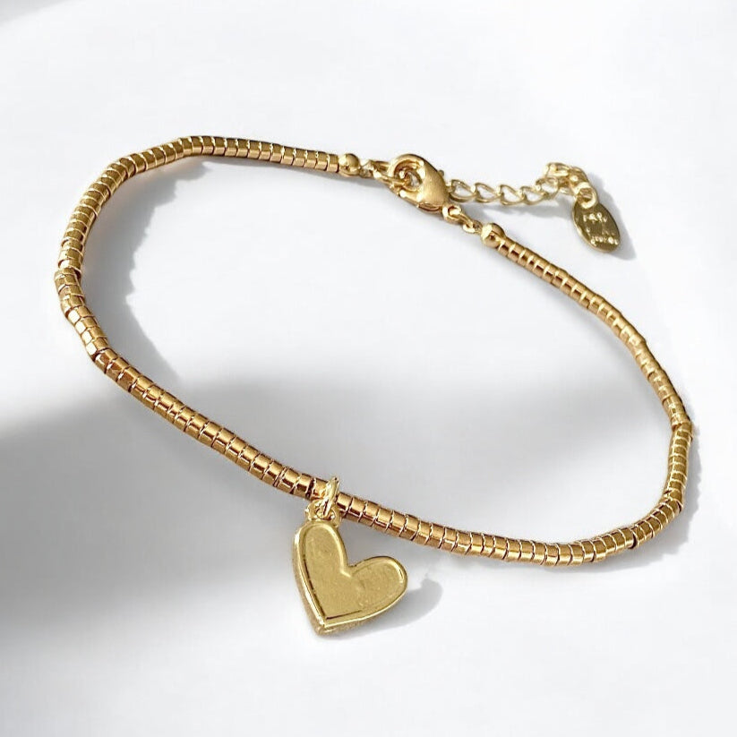 Pulsera lola corazón oro