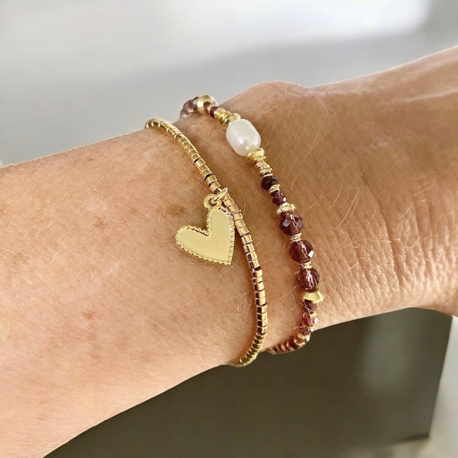 Pulsera lola corazón oro