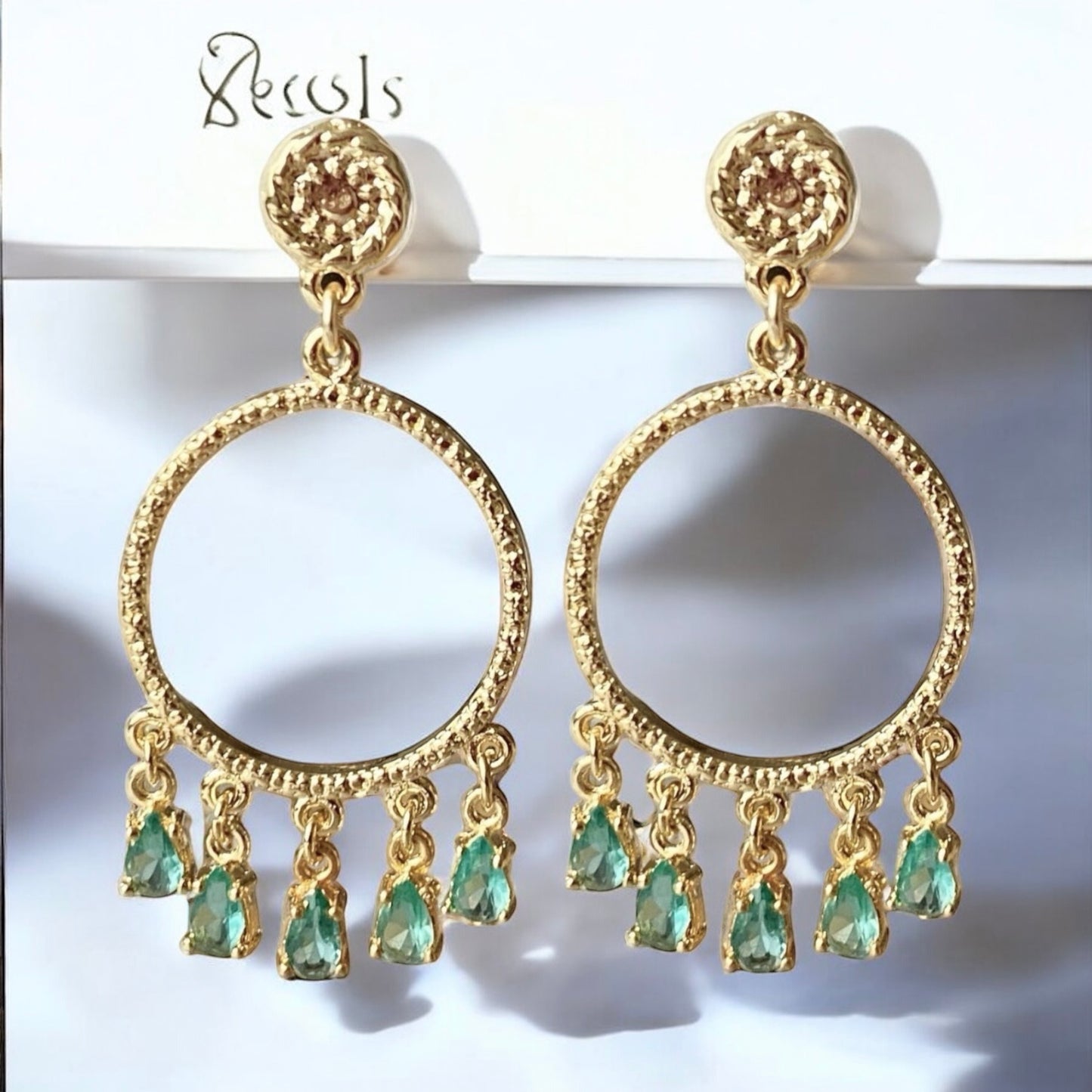 Aros marsella verde oro