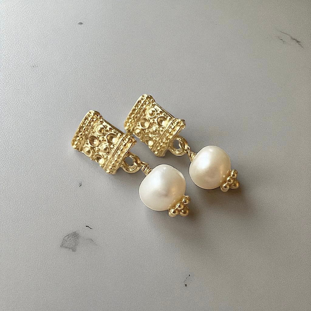 Aros savona perlas oro