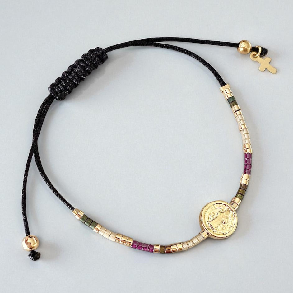 Pulsera hilo mijuki San Benito oro