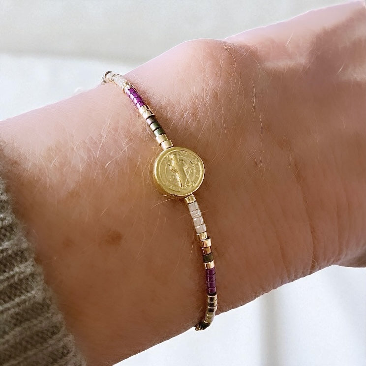 Pulsera hilo mijuki San Benito oro