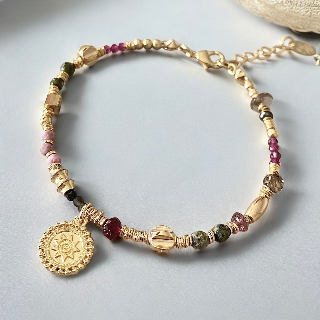 Pulsera sol oro