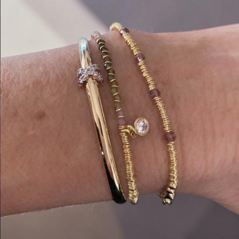 Pulsera tiare cristal oro
