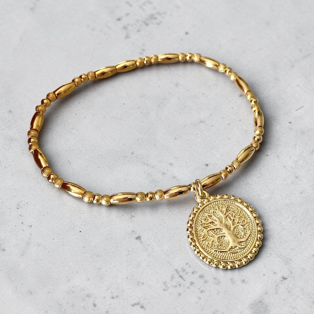 Pulsera árbol de la vida oro