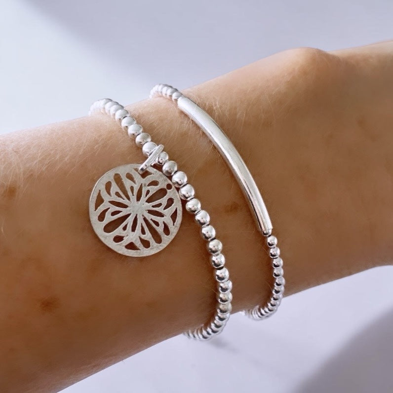 Pulsera mandala plata