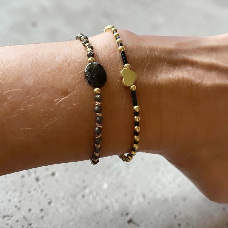Pulsera mini corazón oro