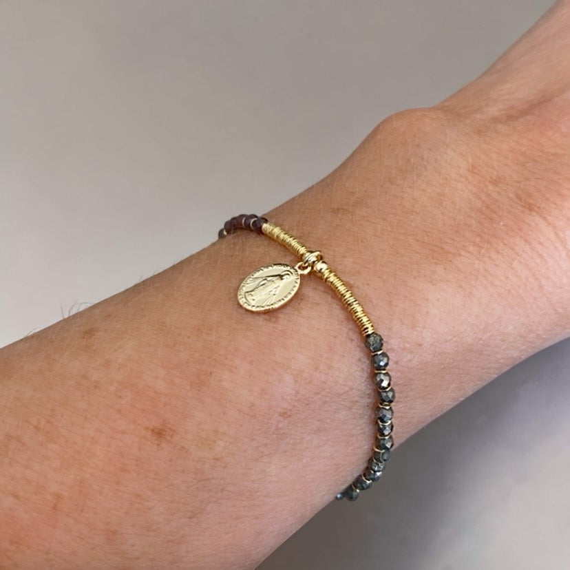Pulsera duo virgen oro
