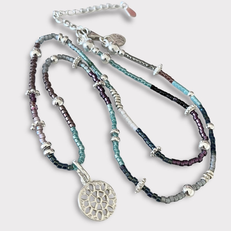 Collar etro mini mandala plata