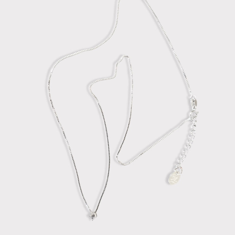 Collar mini punto de luz plata