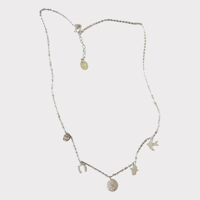 Collar amuletos plata