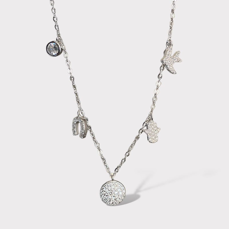 Collar amuletos plata