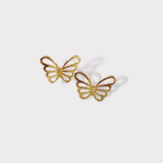 Aros mariposa oro