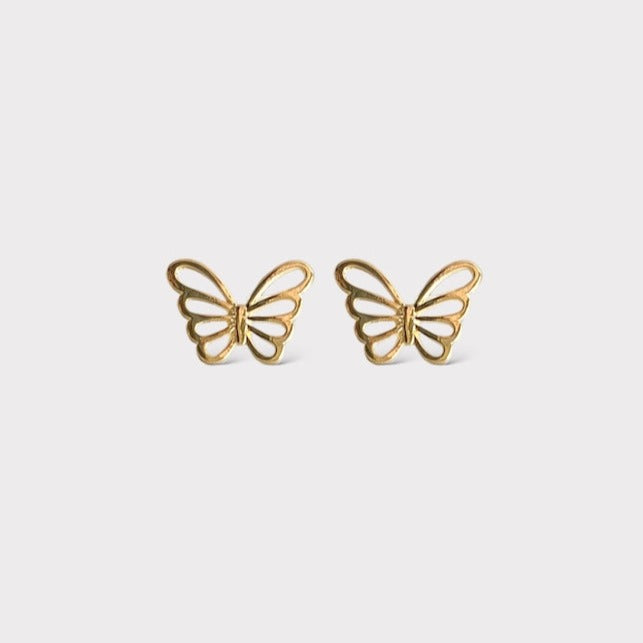 Aros mariposa oro