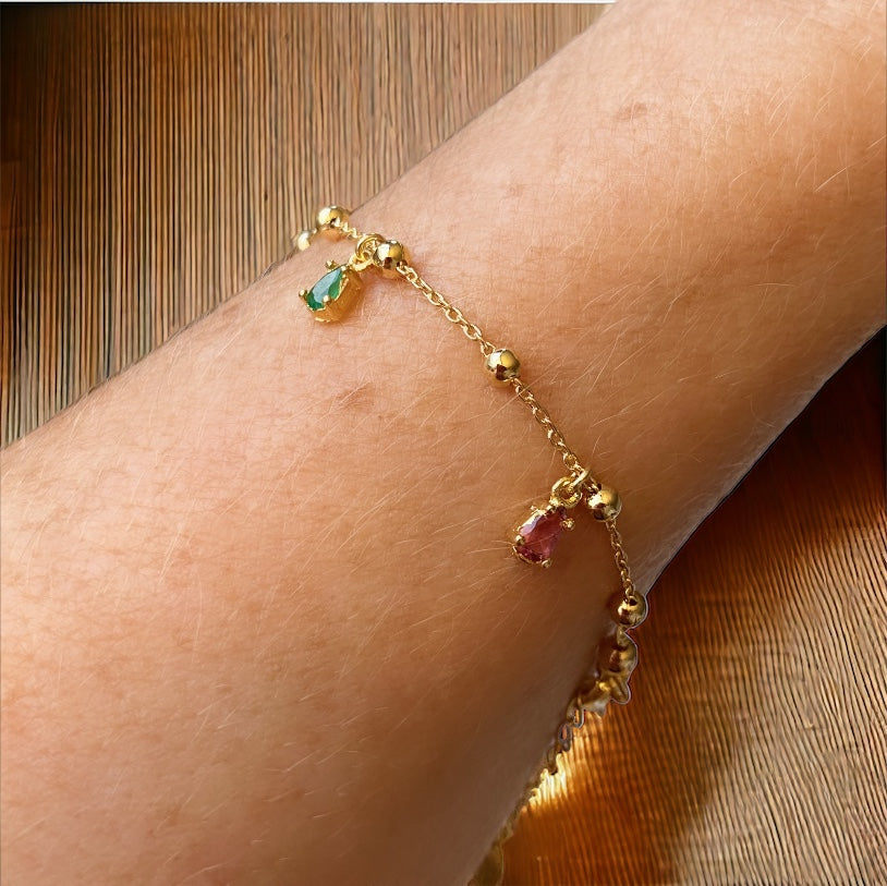 Pulsera alaniz colores oro