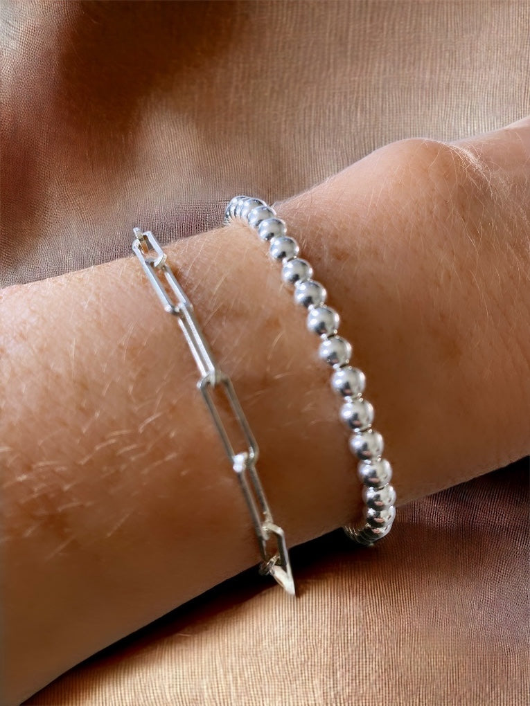 Pulsera eslabones plata