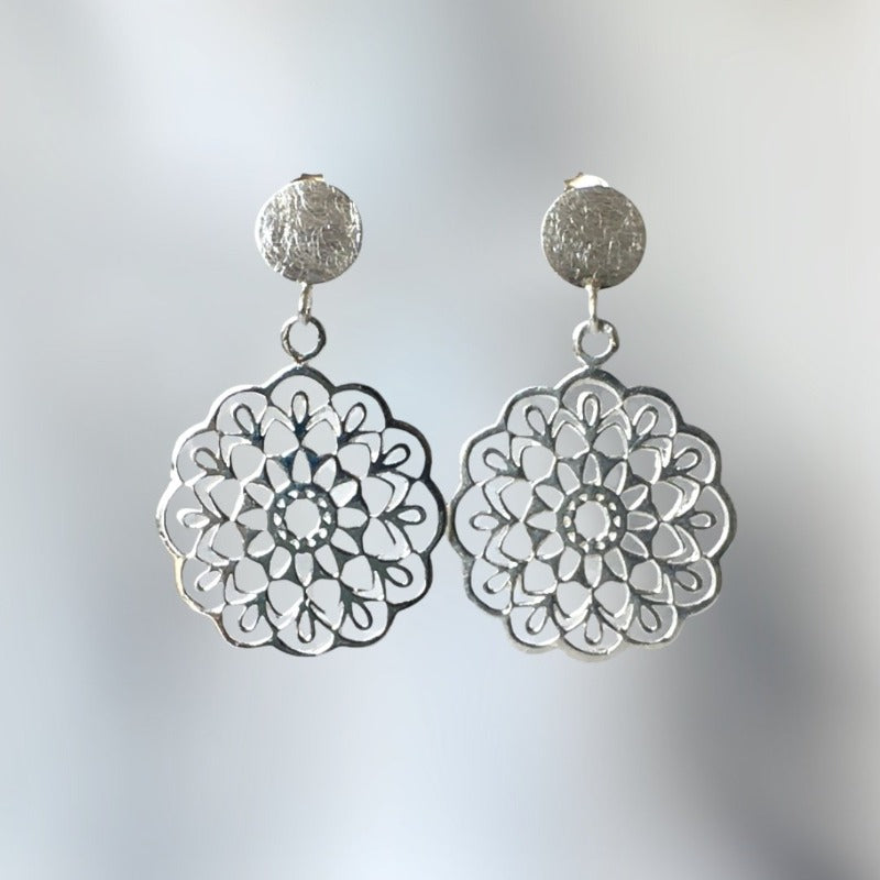 aros rose plata