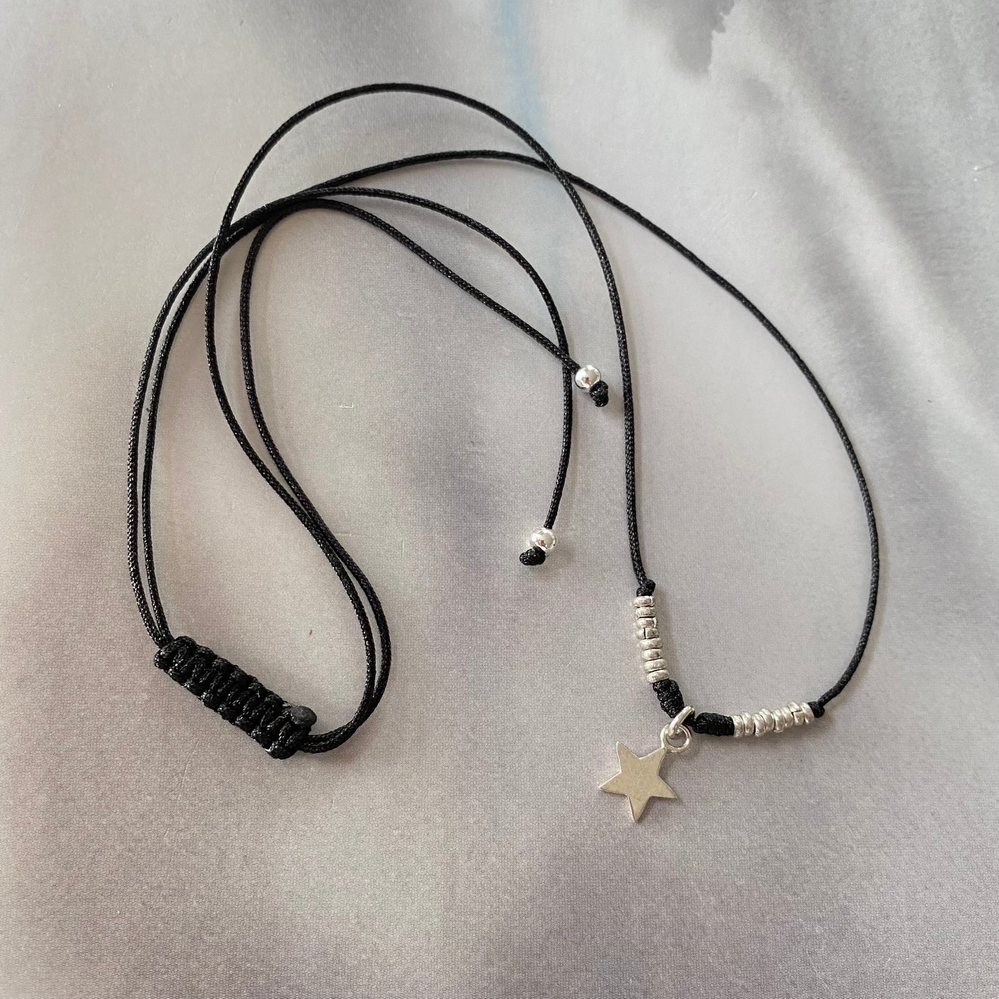 Collar hilo mini estrella plata