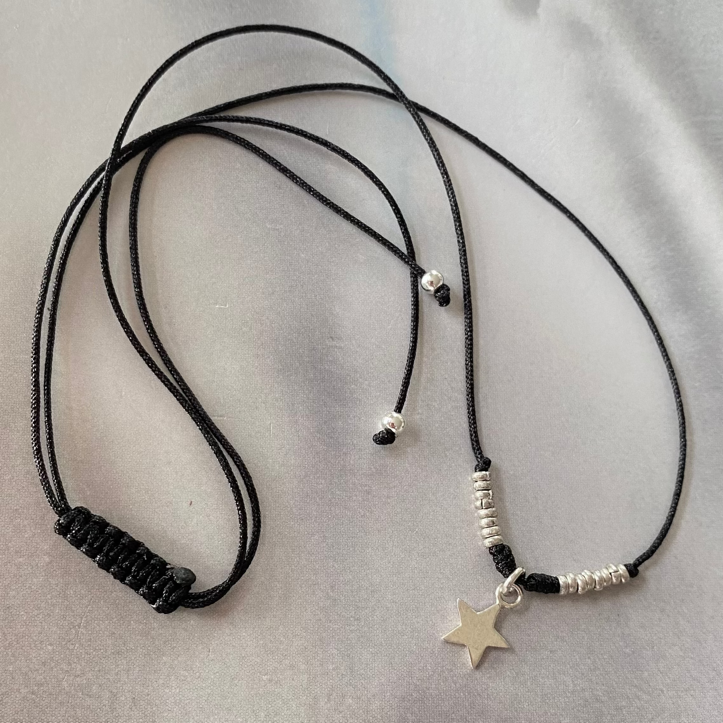 Collar hilo mini estrella plata