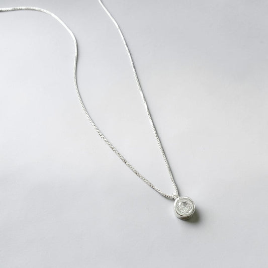 Collar punto de luz 5mm plata 925