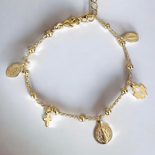Pulsera protección oro