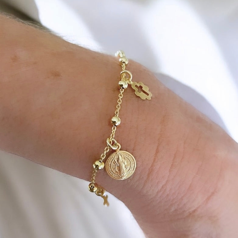 Pulsera protección oro