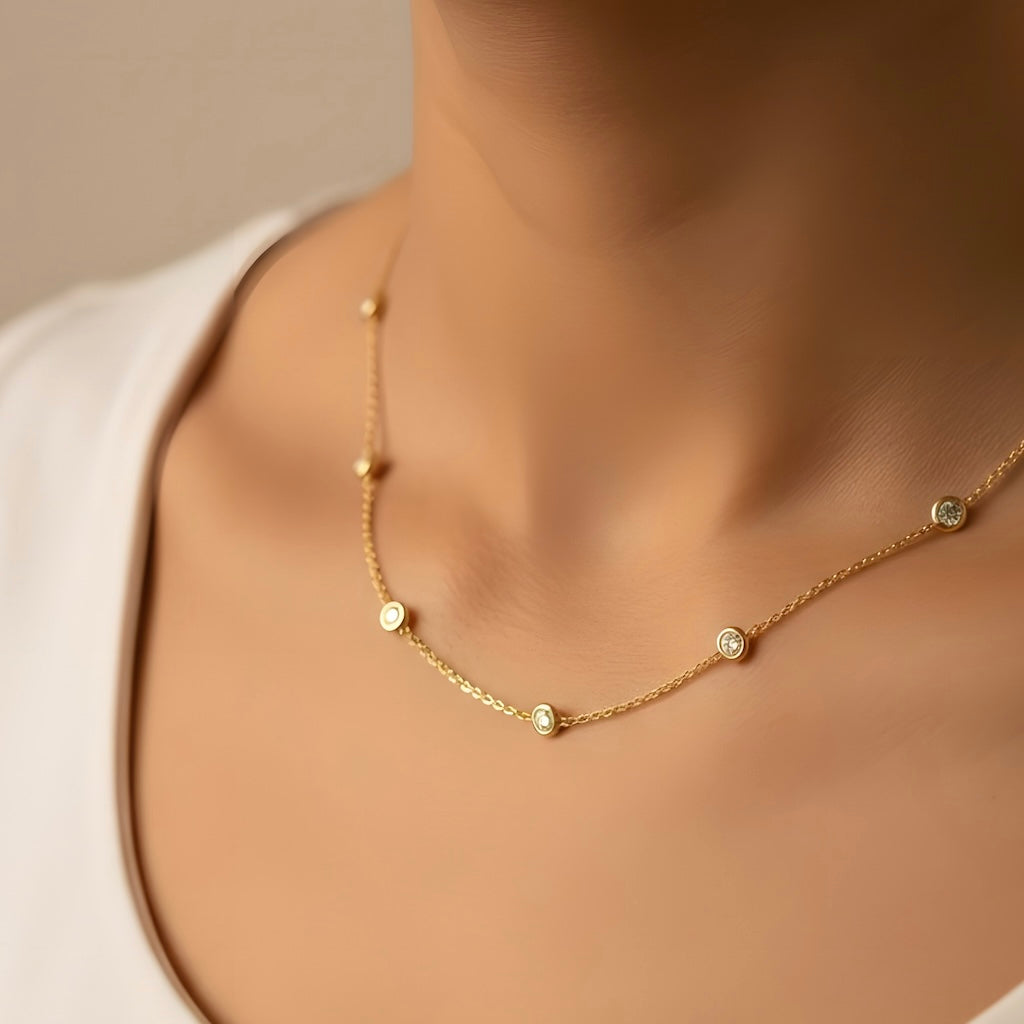 Collar ema circones oro