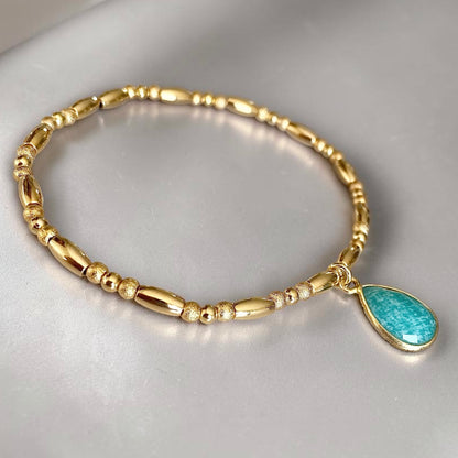 Pulsera turquesa oro