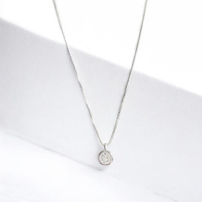 Collar punto de luz 5mm plata 925