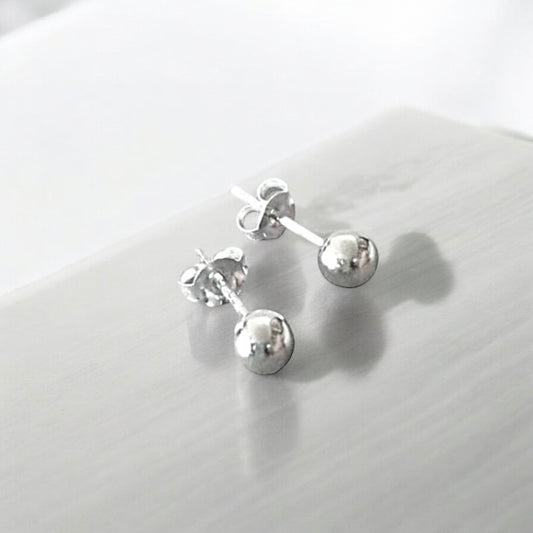 Aros bolita 5 mm plata 925